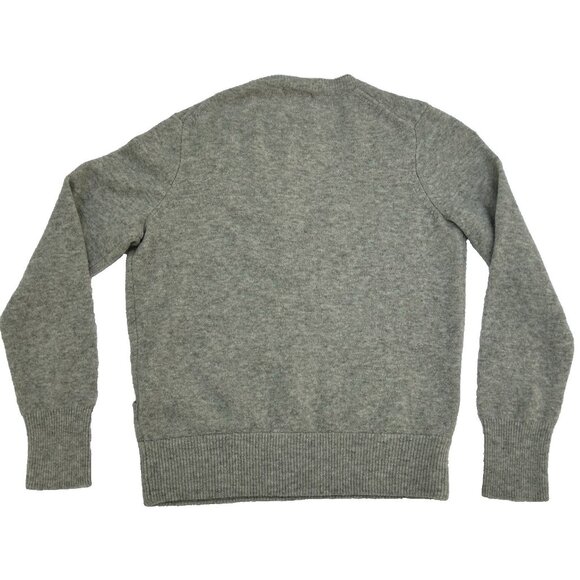 Madewell Wrap V-Neck Sweater in Coziest Yarn Gray Merino Wool Alpaca Size Medium - Picture 3 of 9